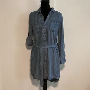 Velvet Heart Blue Long Sleeve Denim Dress